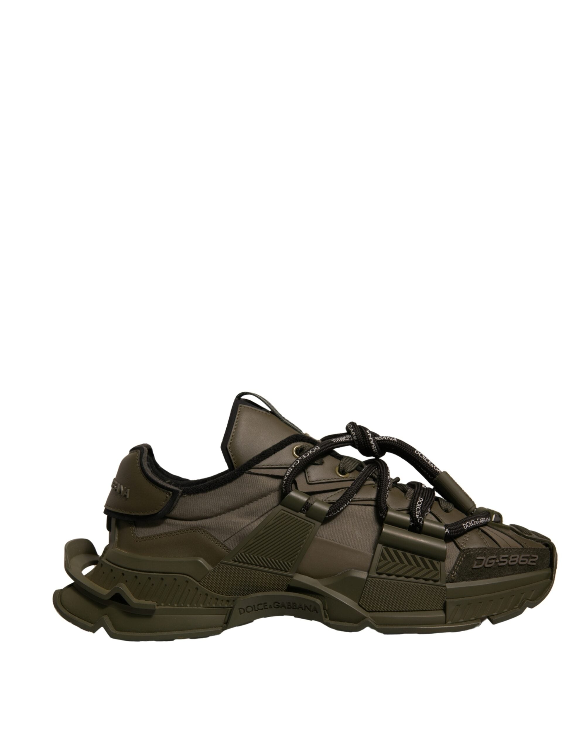 Dolce & Gabbana Military Green Space Low Top Sneakers Men's Shoes (Pre-Owned)