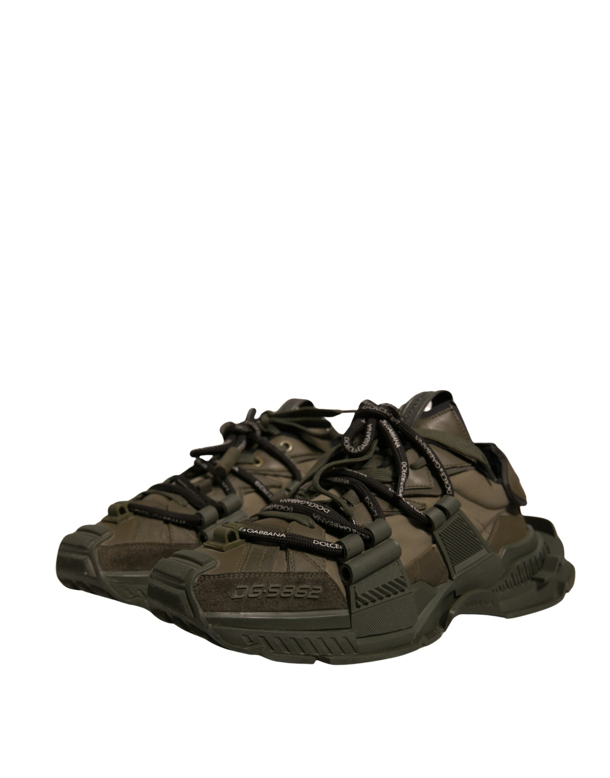 Dolce & Gabbana Military Green Space Low Top Sneakers Men's Shoes (Pre-Owned)