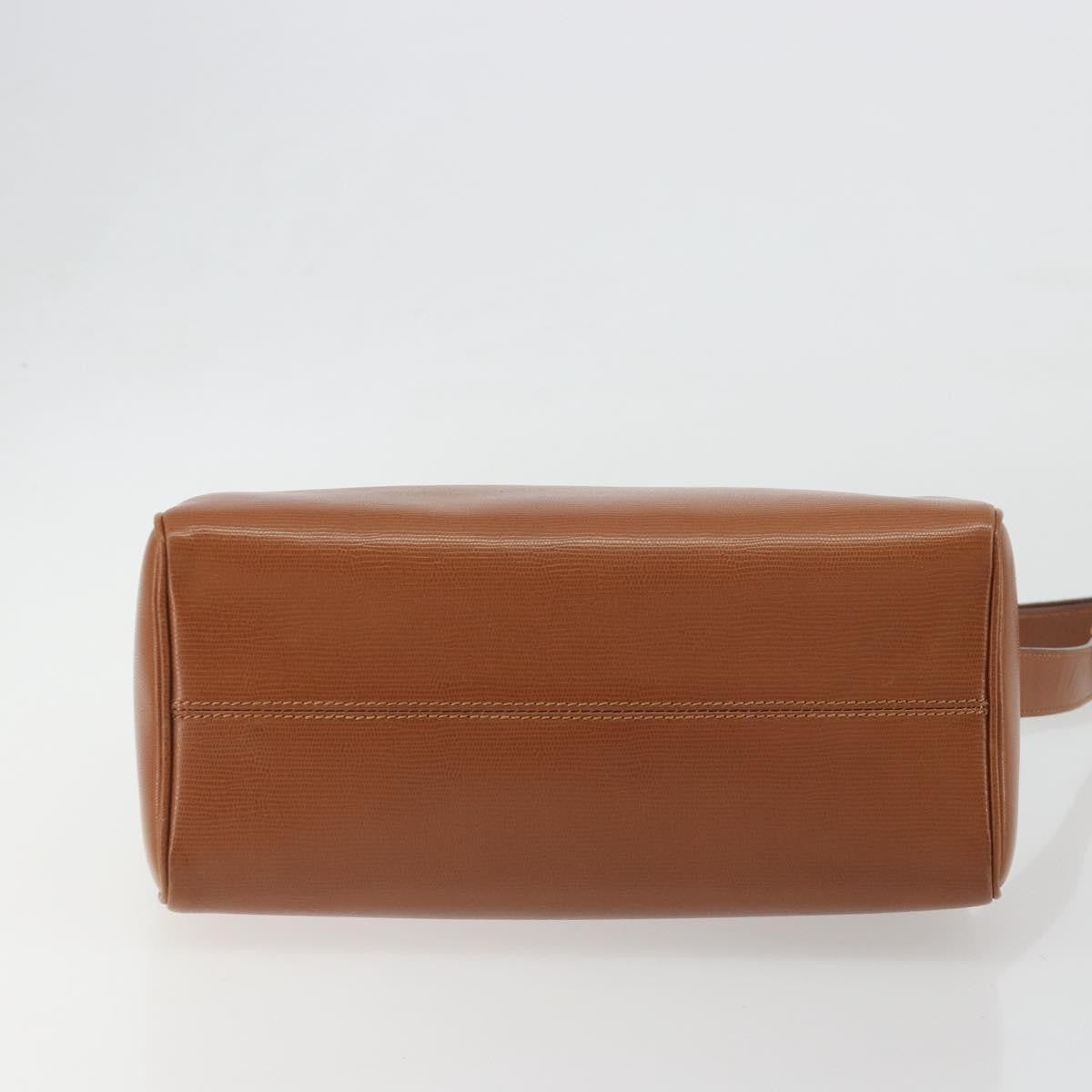 Celine Vintage Circle Logo Leather Brown Leather Shoulder Bag Bag (Pre-Owned)