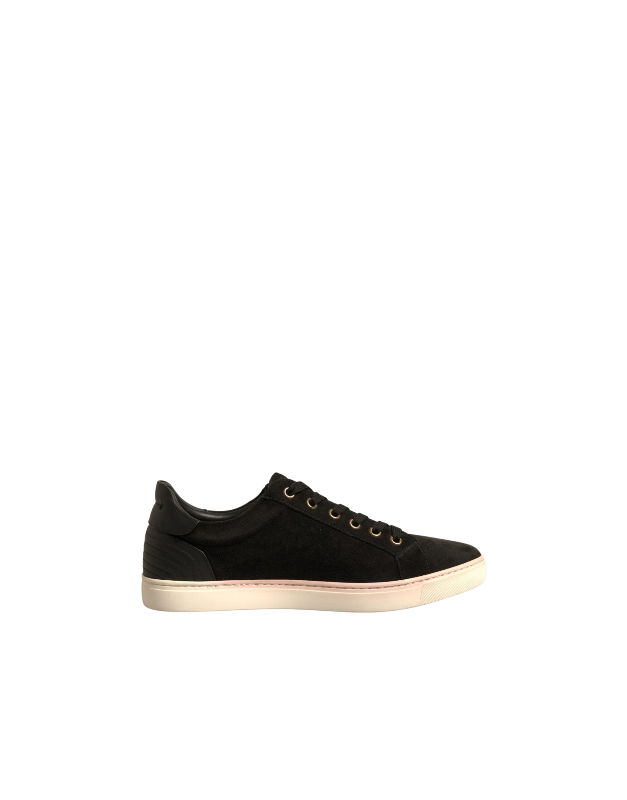 Dolce & Gabbana Black Logo Suede Leather Men Sneakers Men's Shoes (Pre-Owned)