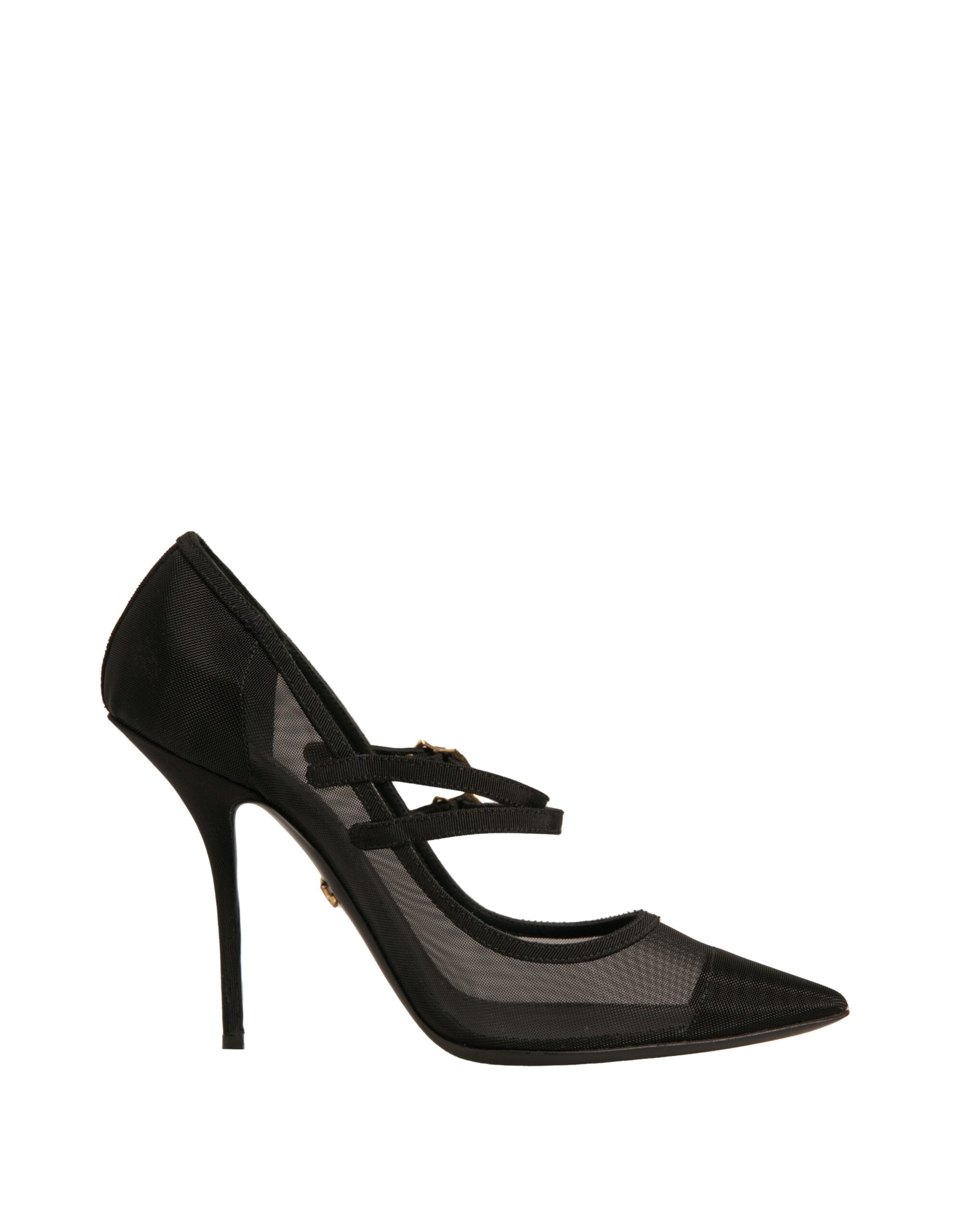 Dolce & Gabbana Black Mesh Mary Jane High Heels Pumps Women's Shoes