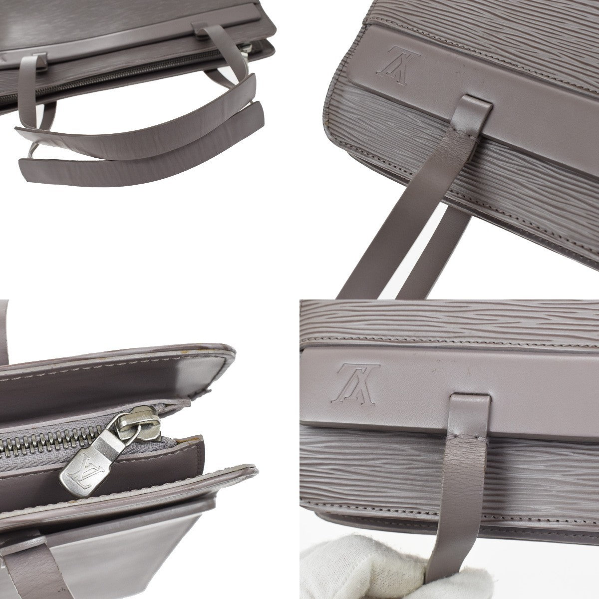 Louis Vuitton Croisette Epi Leather Purple Leather Tote Bag Bag (Pre-Owned)