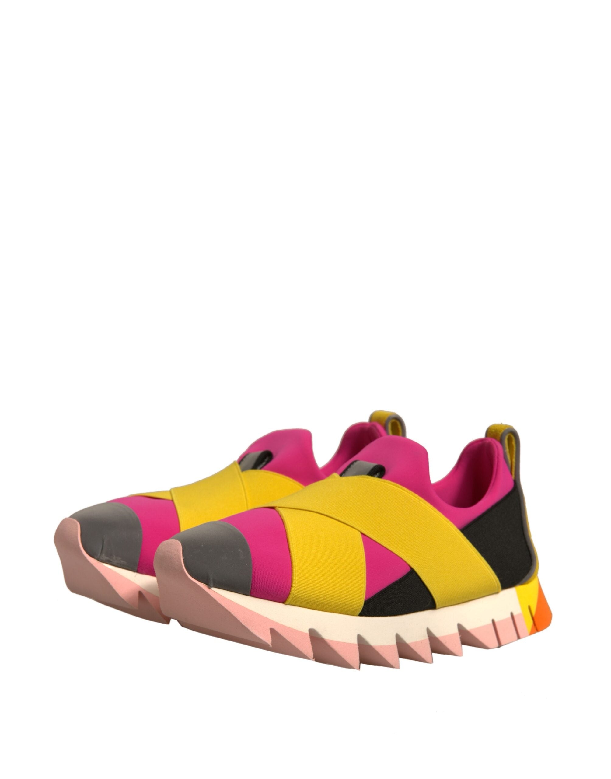 Dolce & Gabbana Multicolor Neoprene Elastic Ibiza Sneakers Women's Shoes (Pre-Owned)
