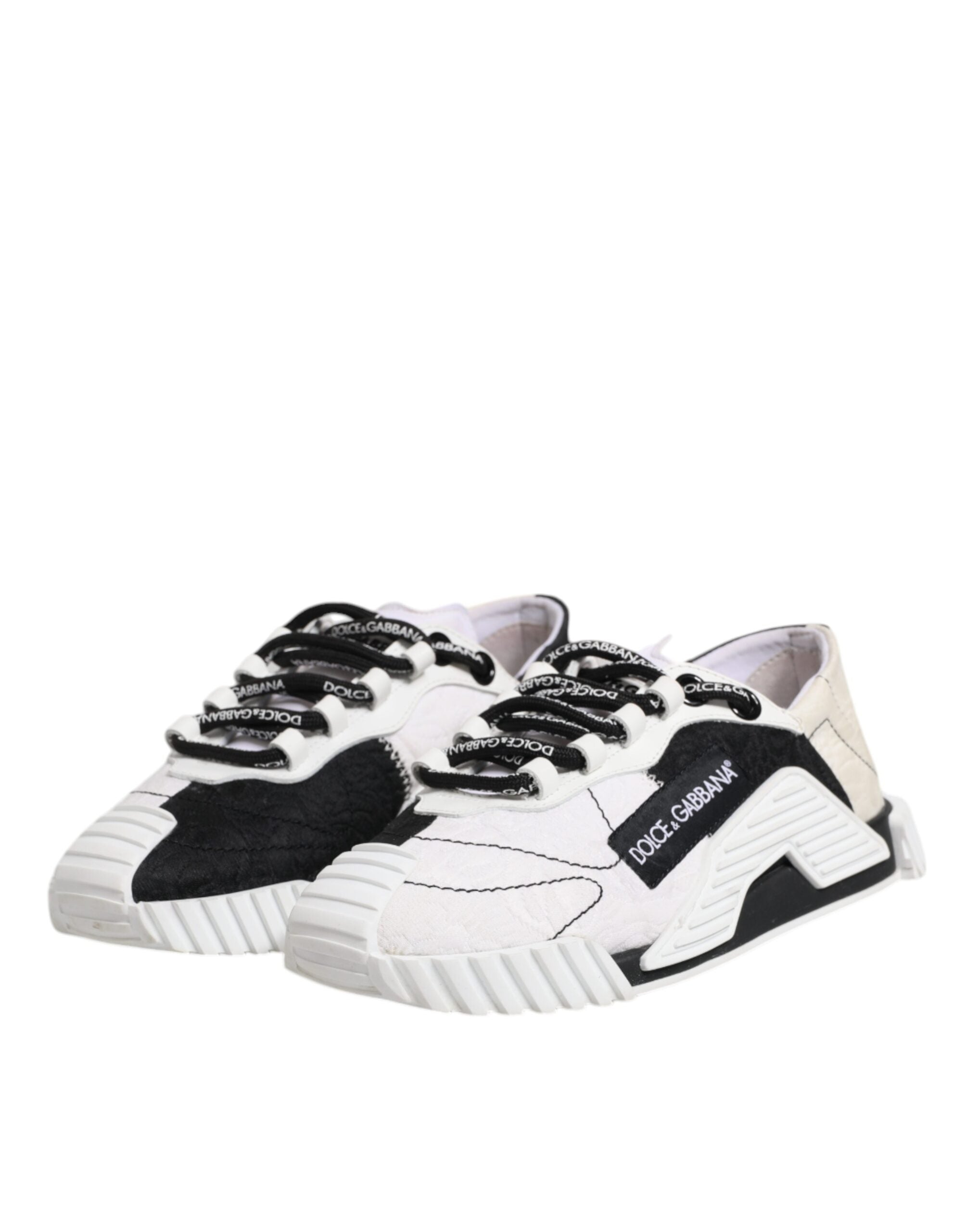Dolce & Gabbana White Black NS1 Low Top Sneakers Women's Shoes (Pre-Owned)