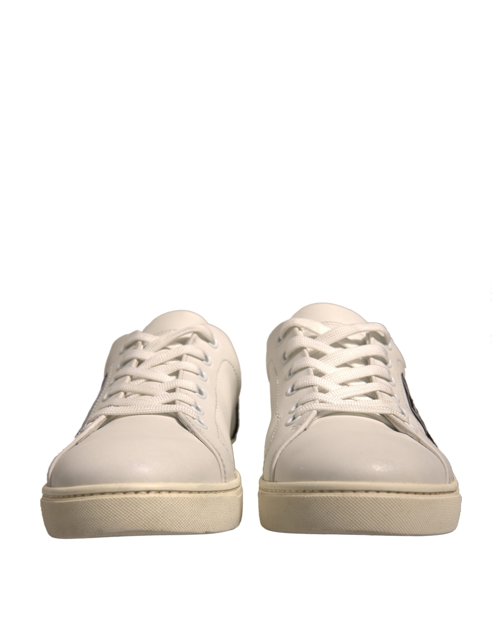 Dolce & Gabbana White Suede Leather Low Top Sneakers Women's Shoes (Pre-Owned)