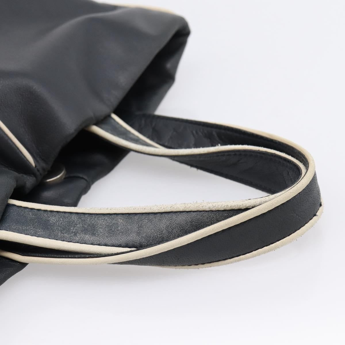 Loewe Tote Leather Black Leather Tote Bag Bag (Pre-Owned)