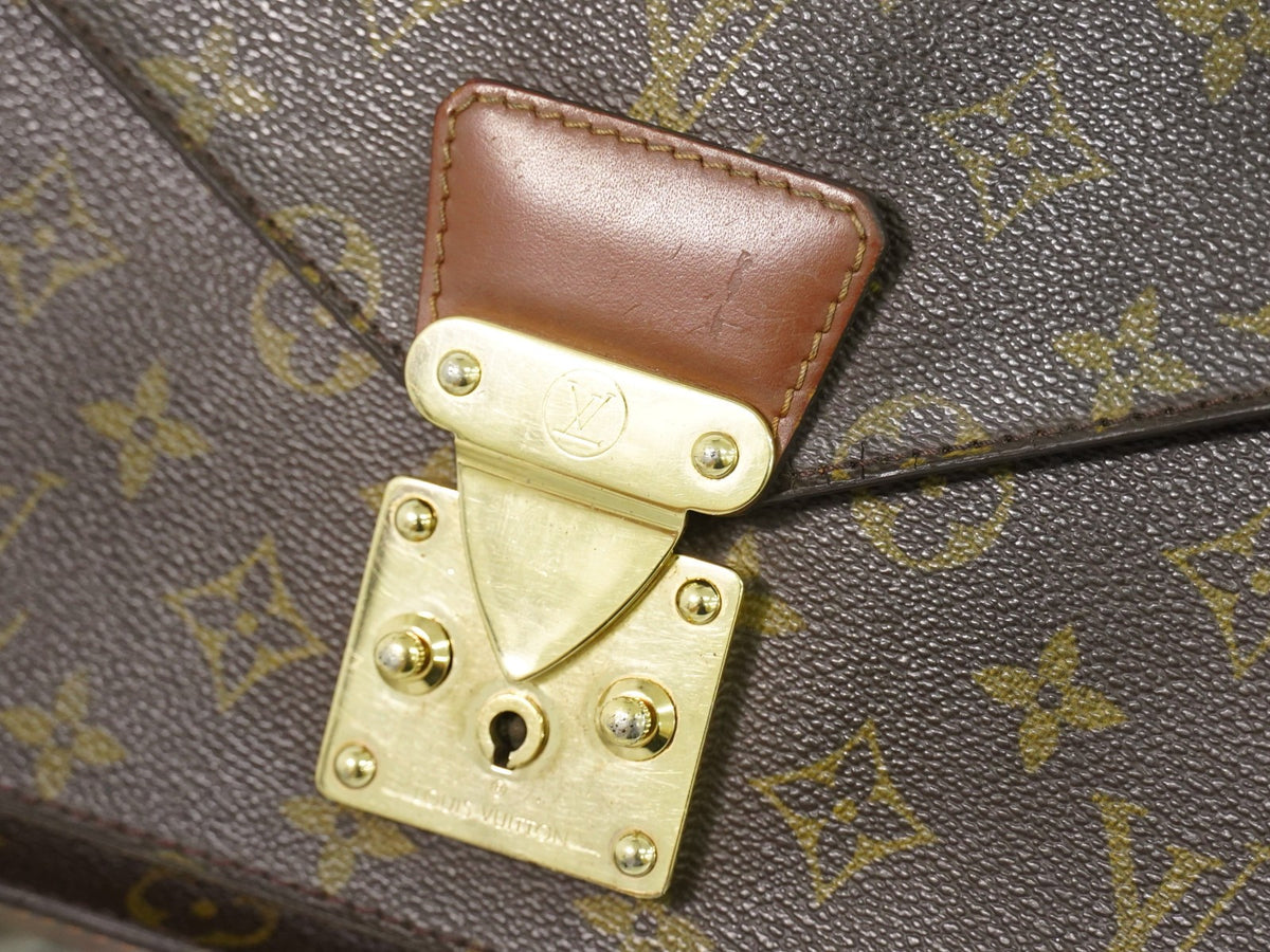 Louis Vuitton Monceau Monogram Canvas Brown Canvas Handbag (Pre-Owned)