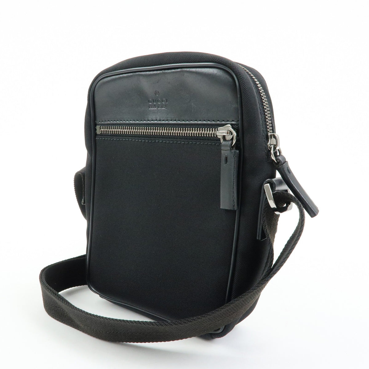 Gucci Shoulder Canvas Black Canvas Shoulder Bag Bag (Pre-Owned)