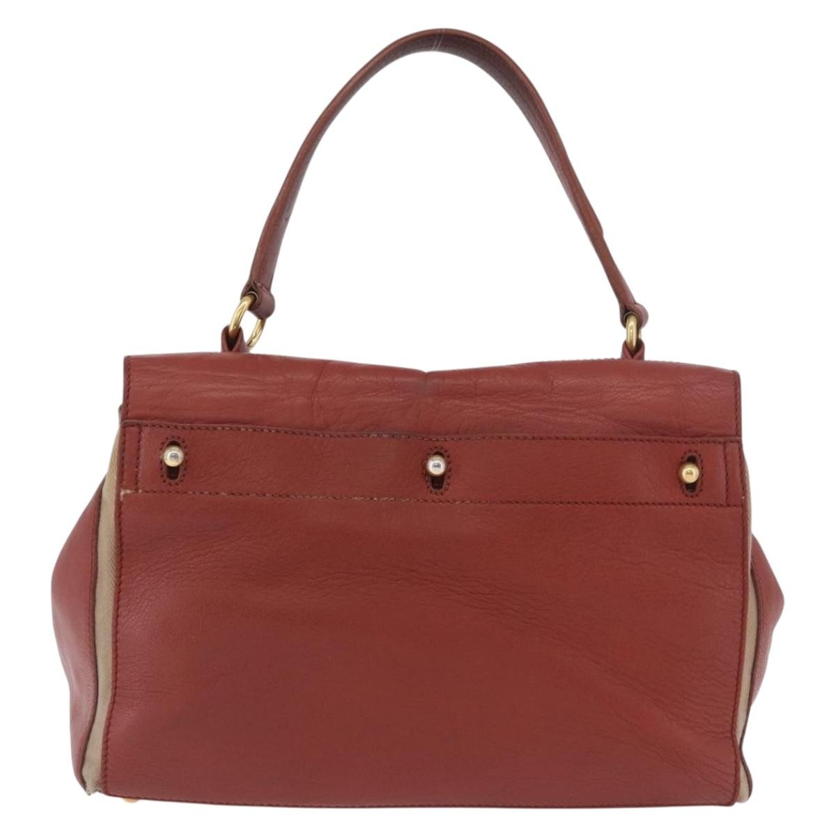 Saint Laurent Muse Two Leather Red Leather Handbag (Pre-Owned)