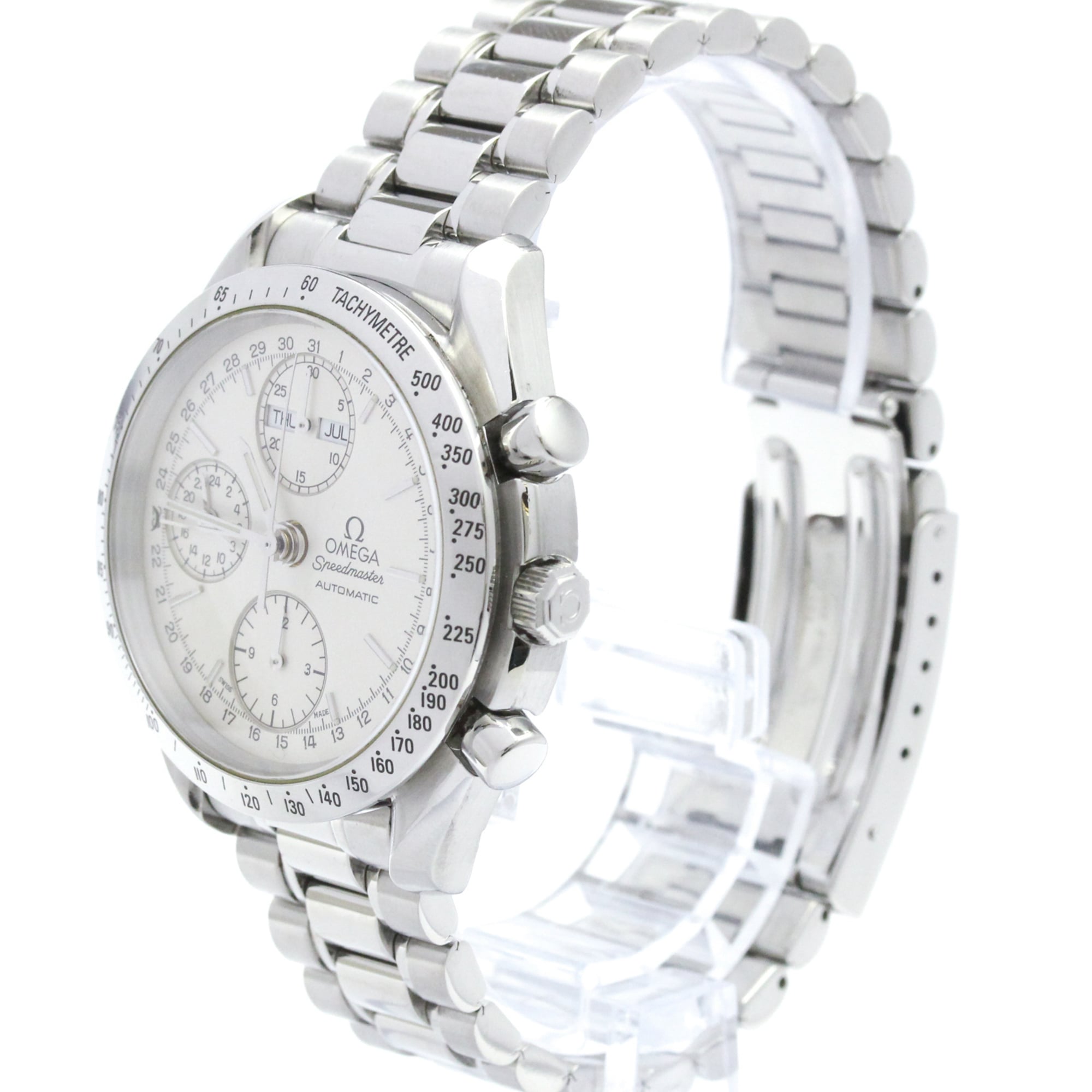 Omega Speedmaster Triple Calendar Chronograph Automatic Stainless Steel Watch (Pre-Owned)
