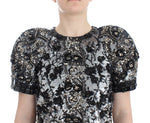 Dolce & Gabbana Crystal Embellished Knight Inspired Women's Top