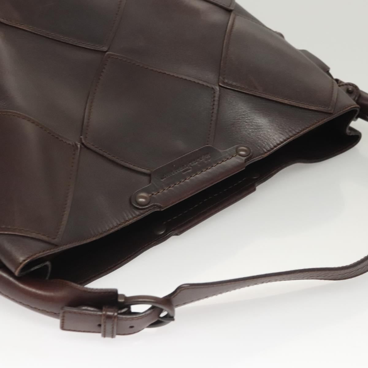 Salvatore Ferragamo Vintage Leather Brown Leather Shoulder Bag Bag (Pre-Owned)