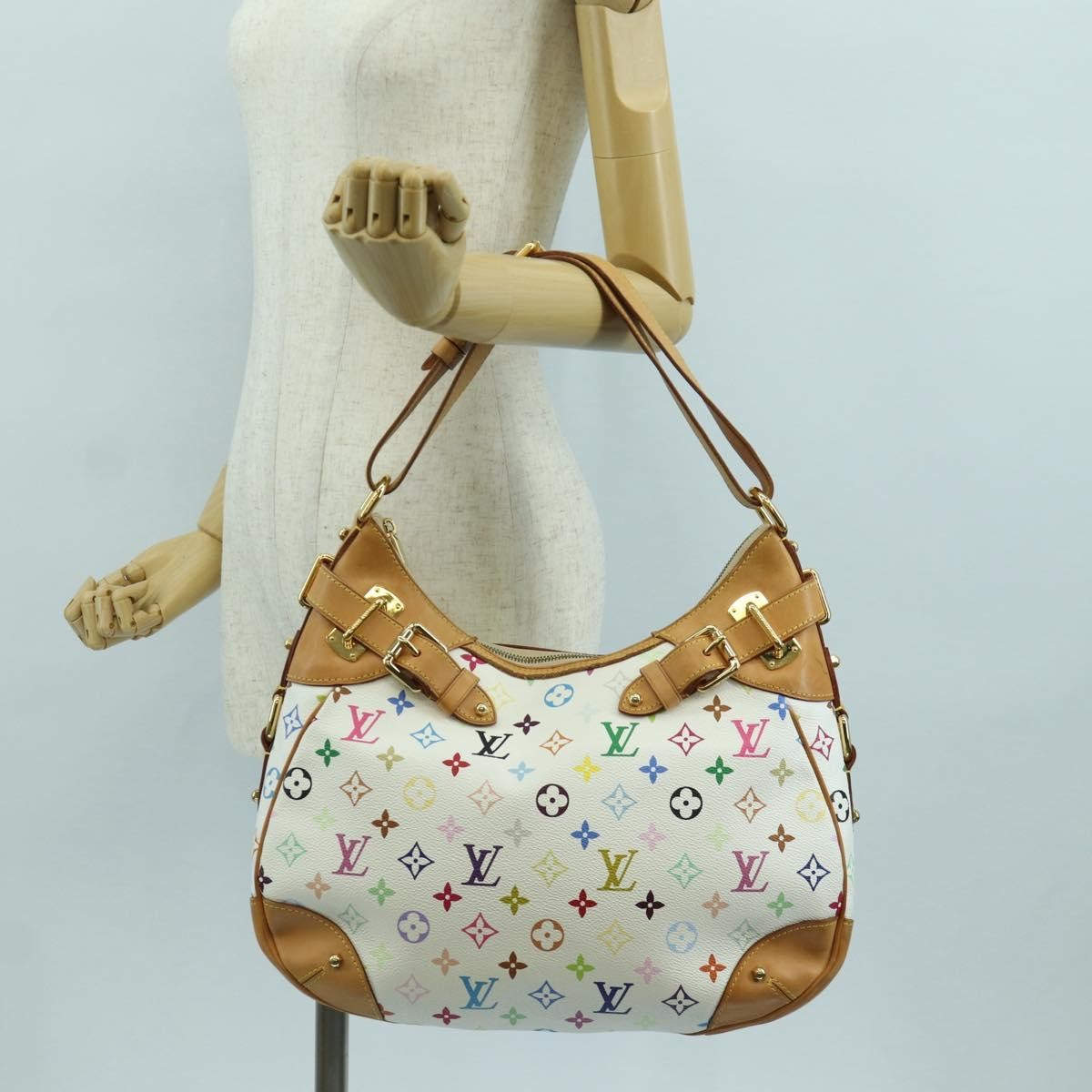 Louis Vuitton Greta Monogram Multicolor White Canvas Shoulder Bag Bag (Pre-Owned)