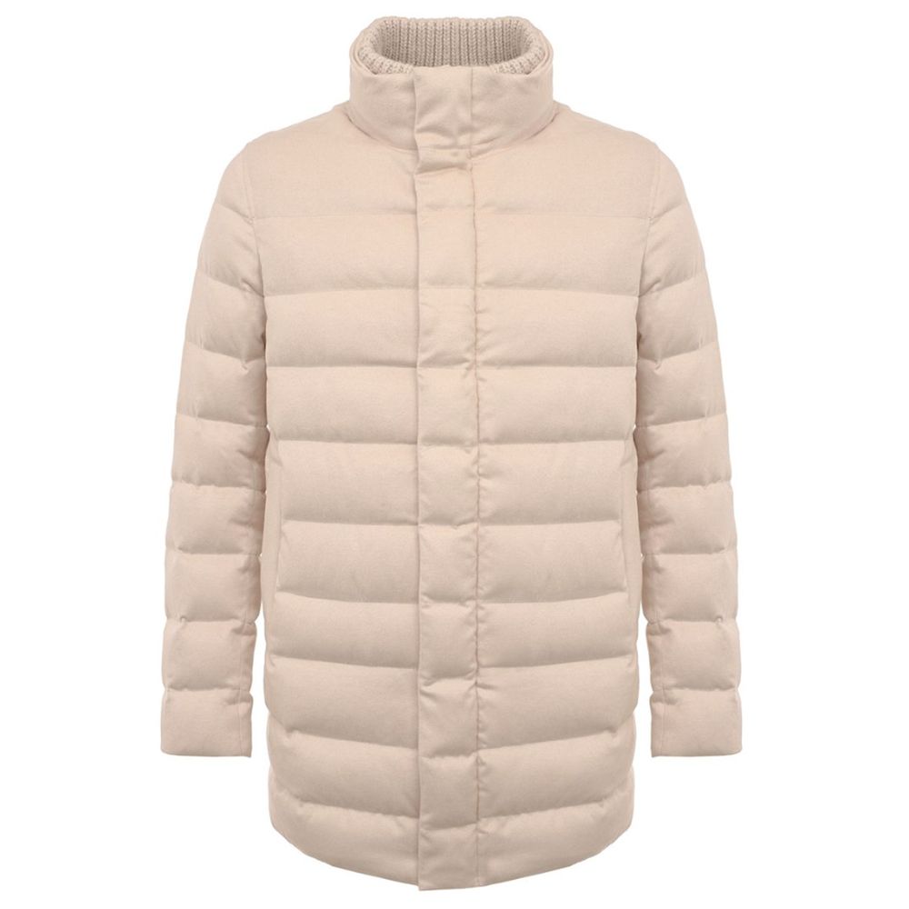 Herno Beige Silk Men's Jacket