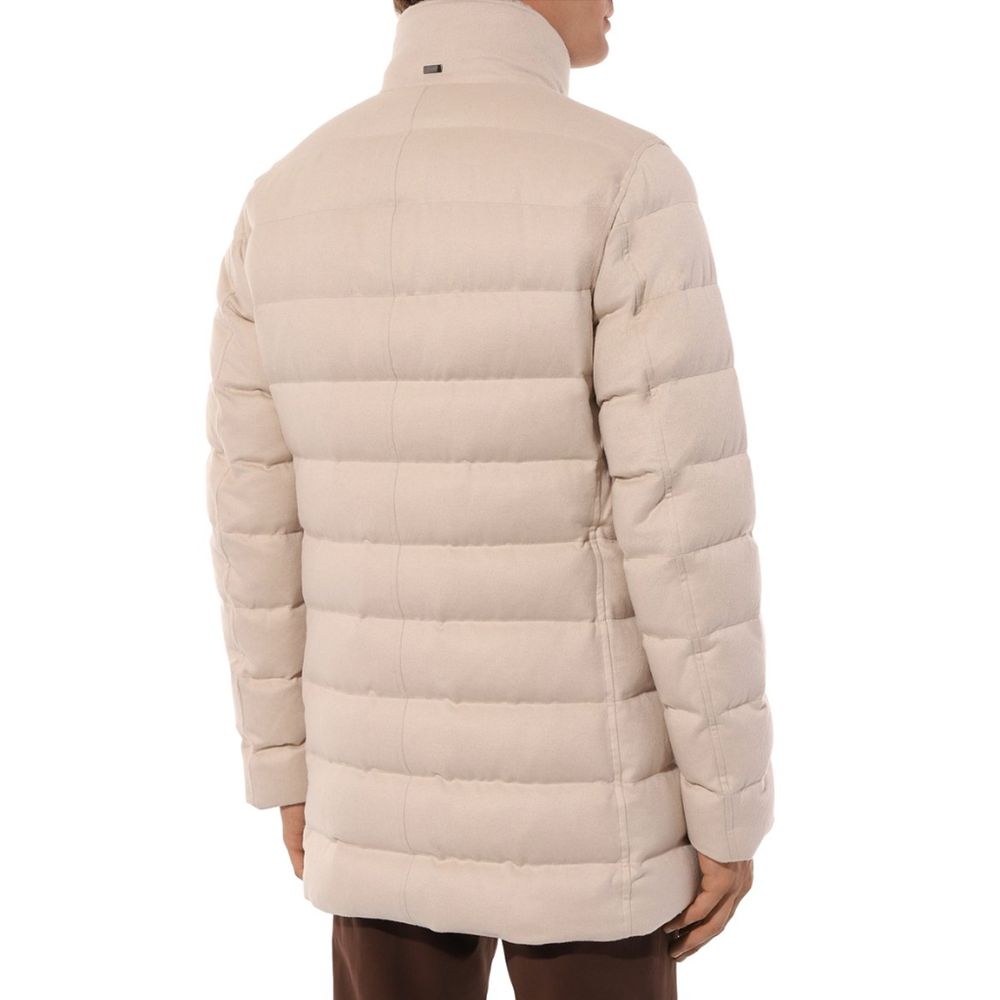 Herno Beige Silk Men's Jacket