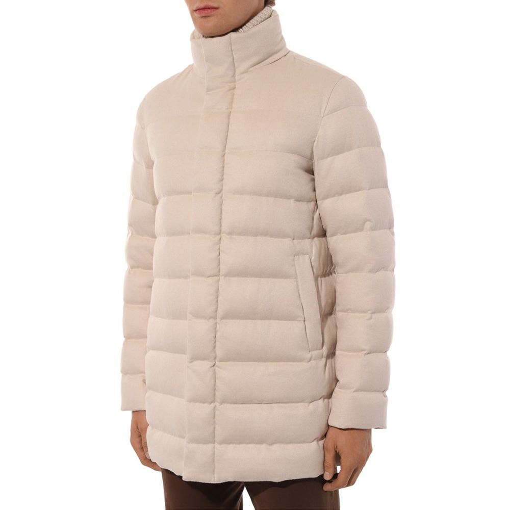 Herno Beige Silk Men's Jacket