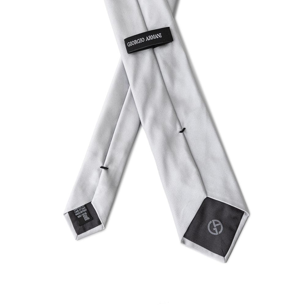 Giorgio Armani Silver Silk Ties & Men's Bowty