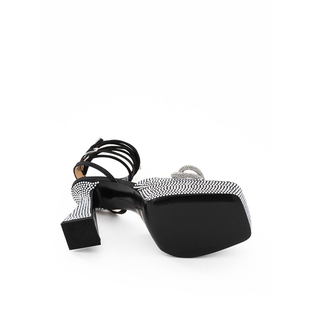 MACH & MACH Chic Black Leather Platforms for Elevated Women's Style