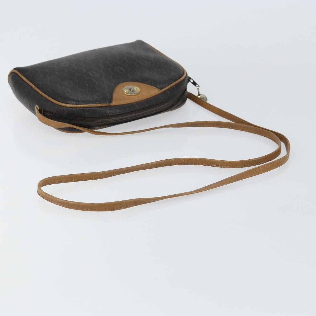 Christian Dior Vintage Honeycomb Canvas And Leather Black Canvas Shoulder Bag Bag (Pre-Owned)