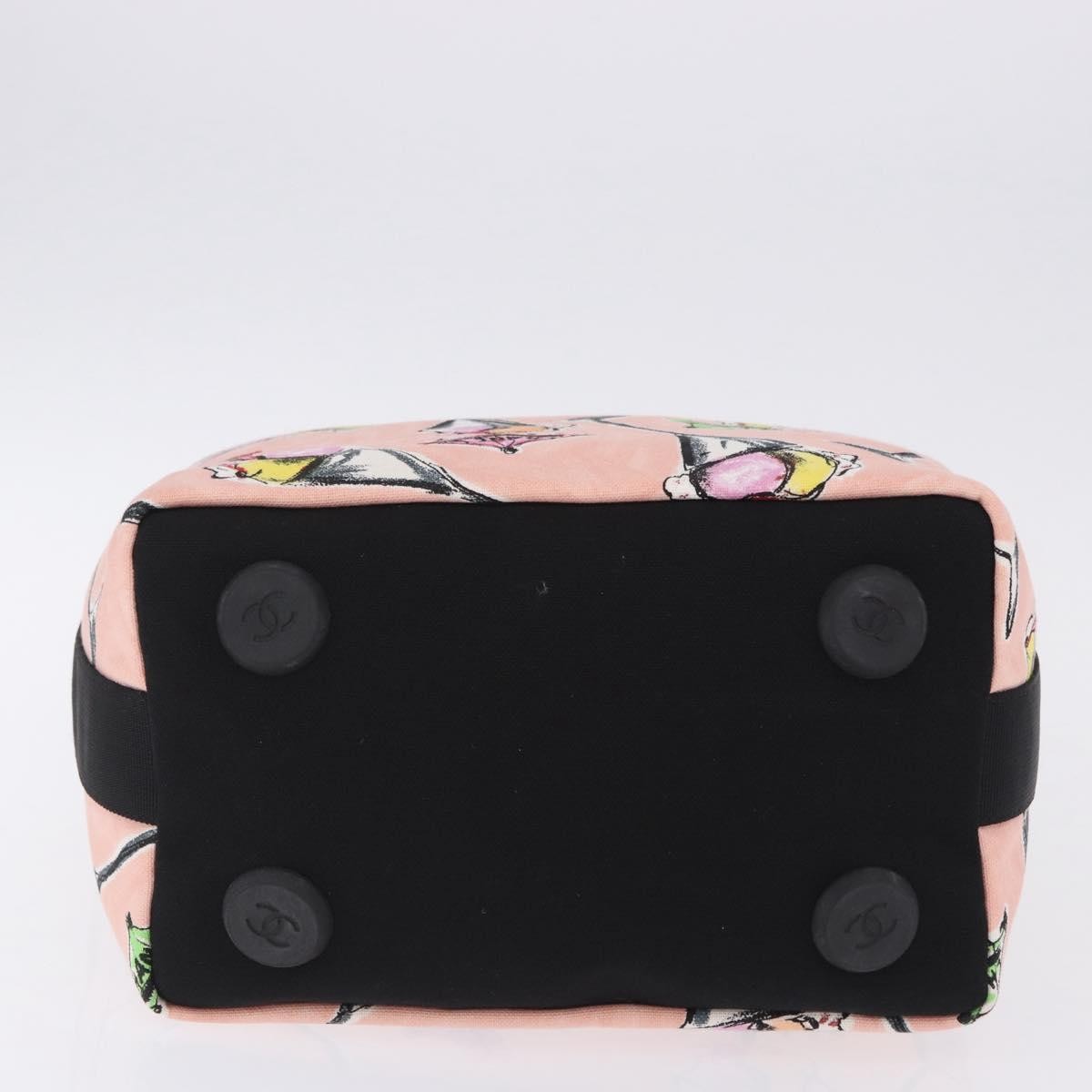 Chanel Ice Cream Sundae Printed Canvas Pink Canvas Shoulder Bag Bag (Pre-Owned)