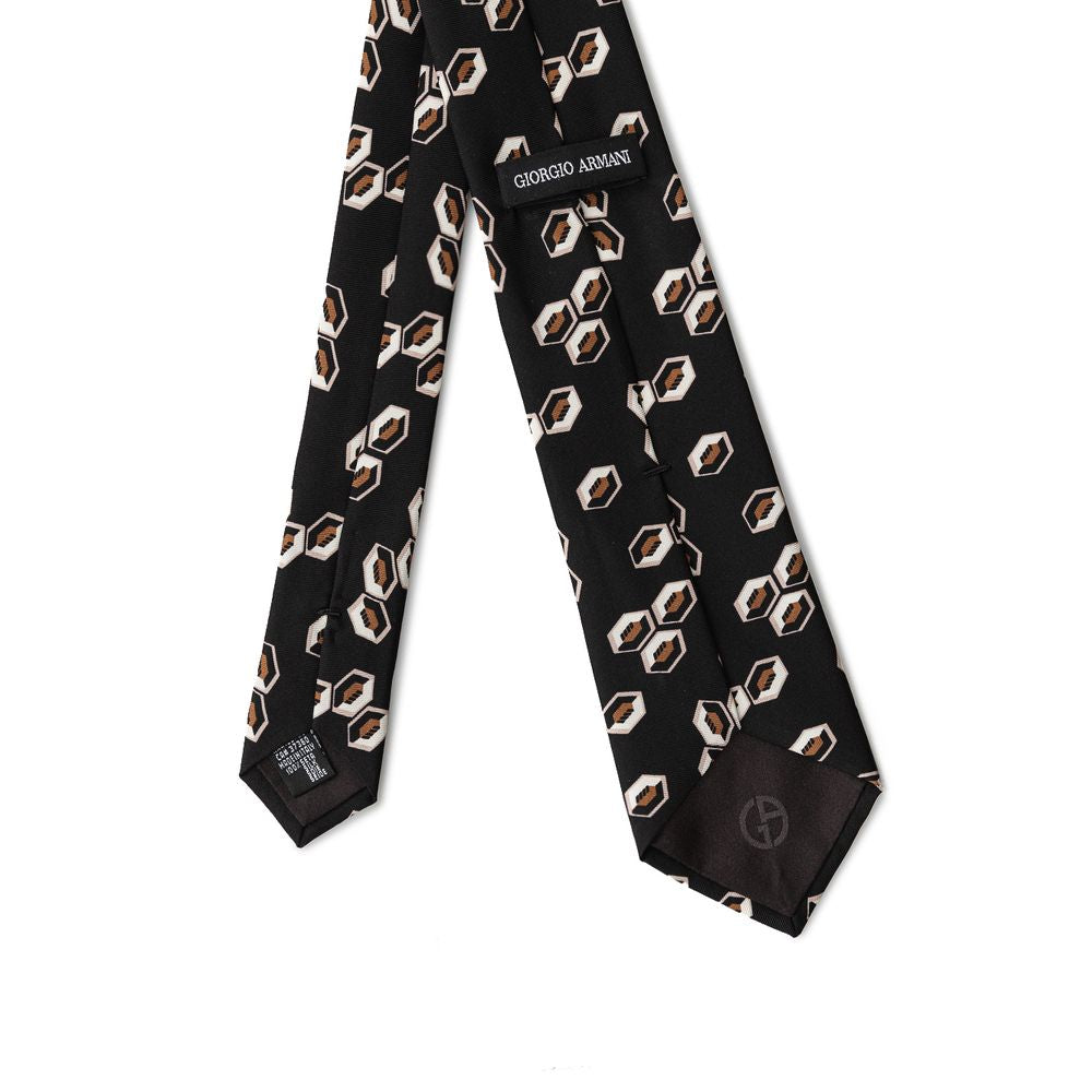 Giorgio Armani Black Silk Ties & Men's Bowty