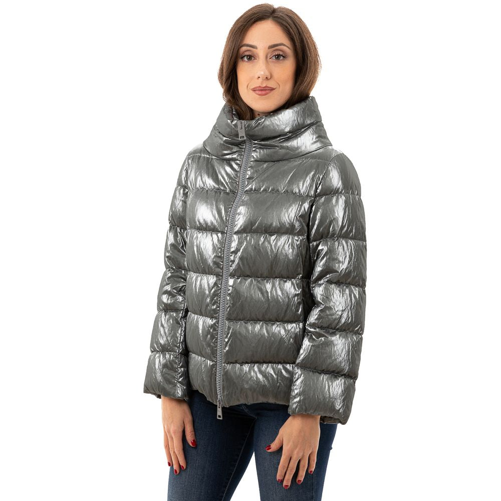 Herno Silver Viscose Jackets & Women's Coat