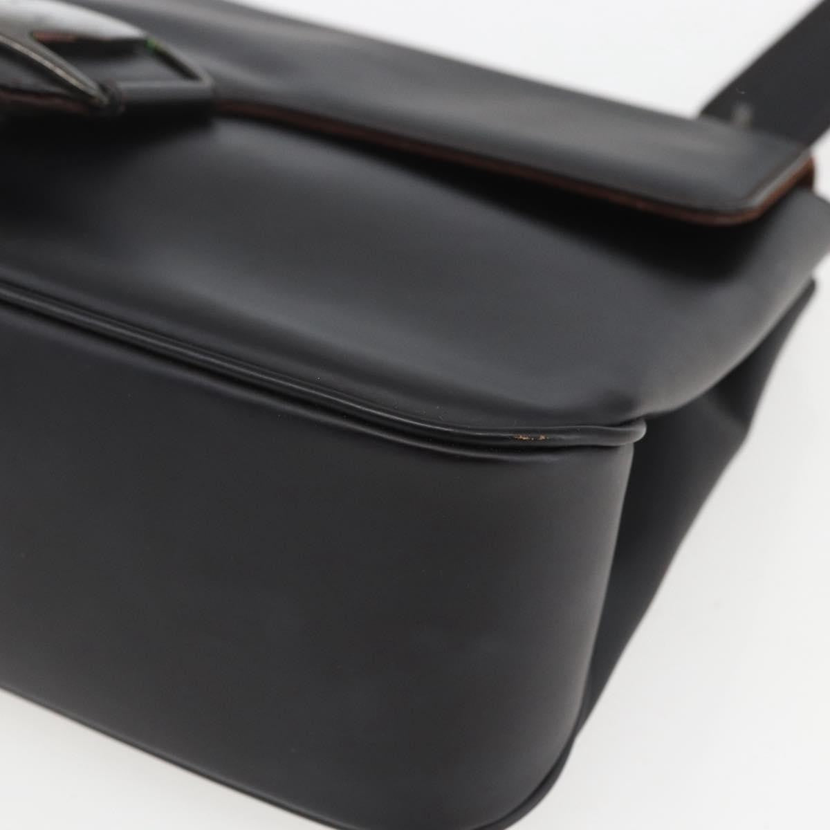 Salvatore Ferragamo Vala Leather Black Leather Shoulder Bag Bag (Pre-Owned)