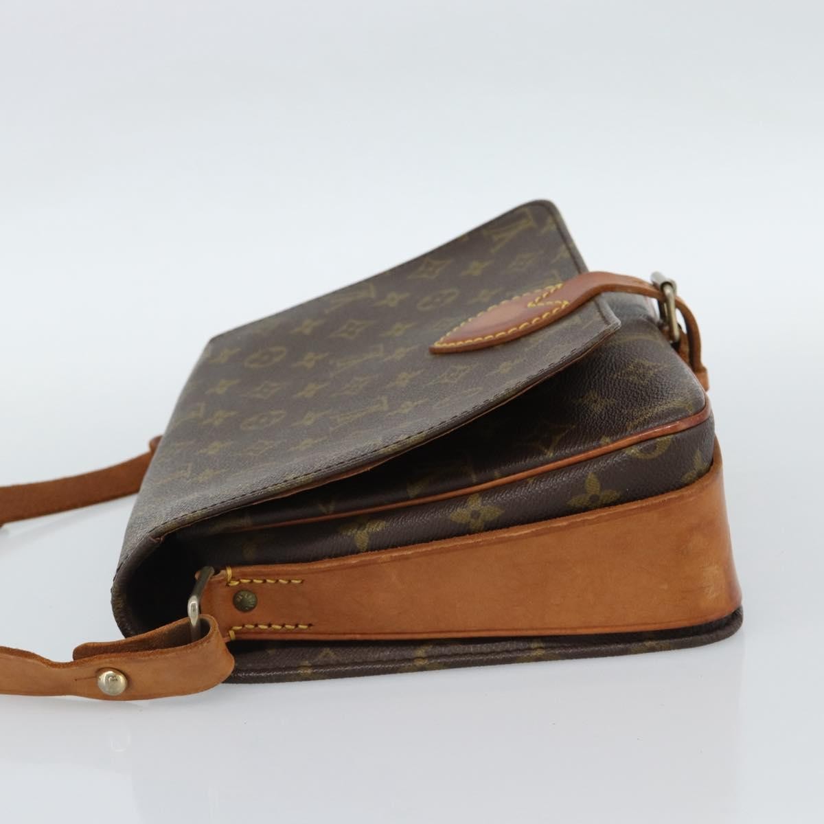 Louis Vuitton Cartouchiere Monogram Canvas Brown Canvas Shoulder Bag Bag (Pre-Owned)