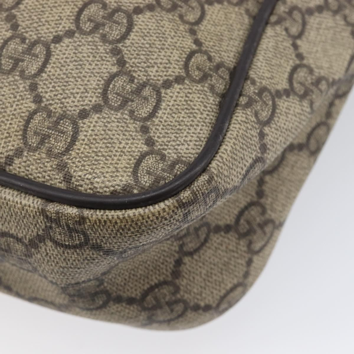 Gucci Front Zip Pocket Messenger Gg Coated Canvas Beige Canvas Shoulder Bag Bag (Pre-Owned)