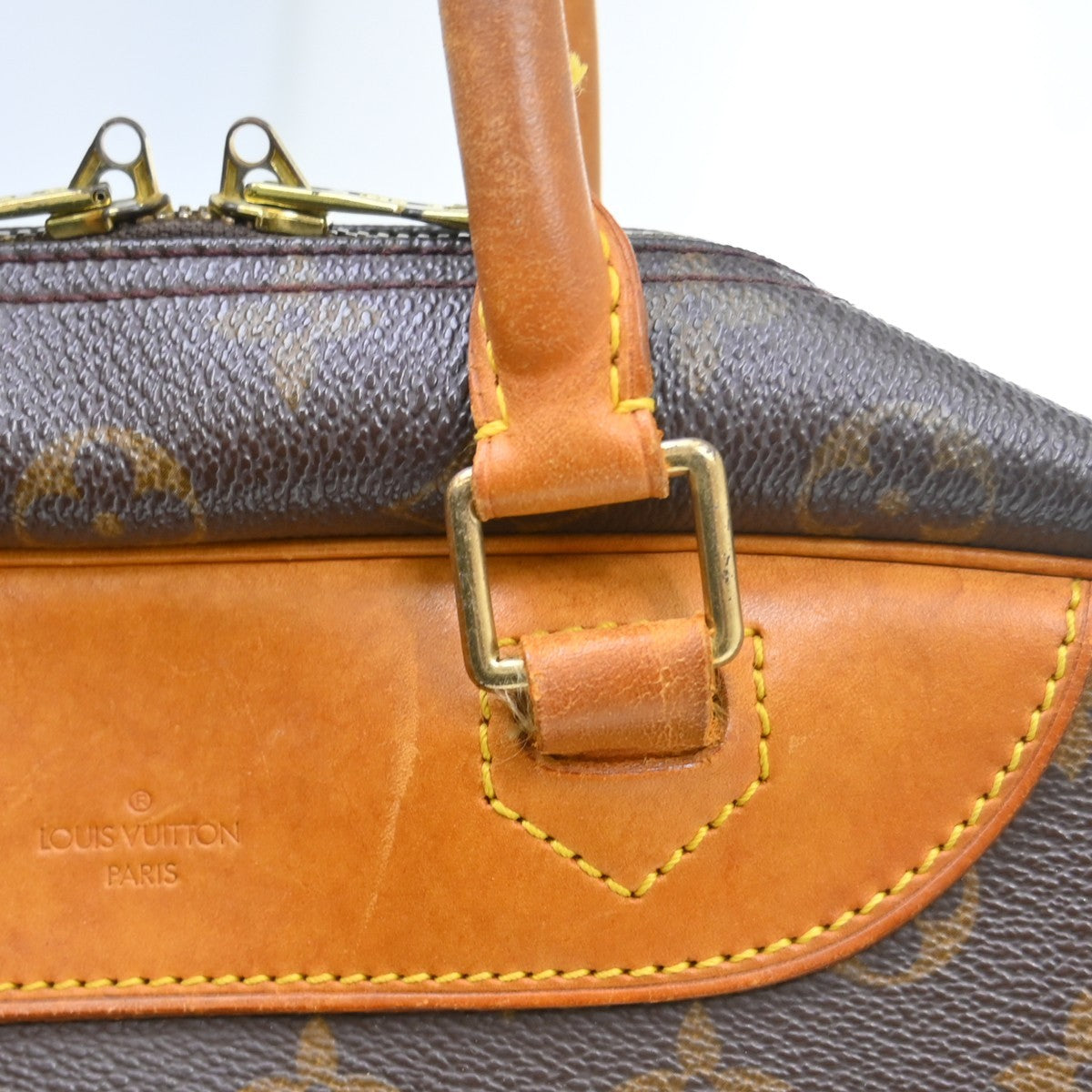 Louis Vuitton Deauville Monogram Canvas Brown Canvas Handbag (Pre-Owned)
