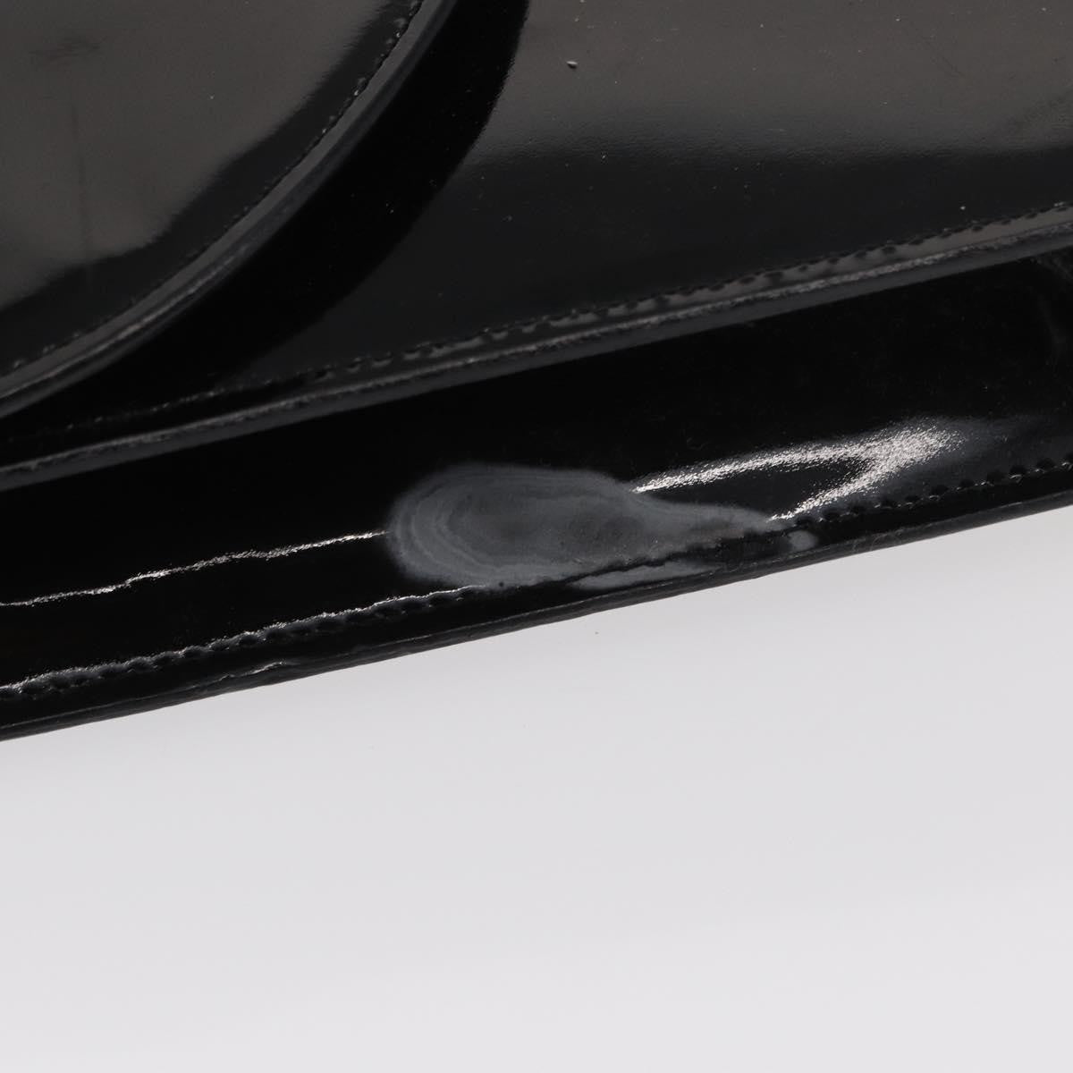 Celine Clutch Enamel Black Patent_Leather Clutche & Pouche Bag (Pre-Owned)