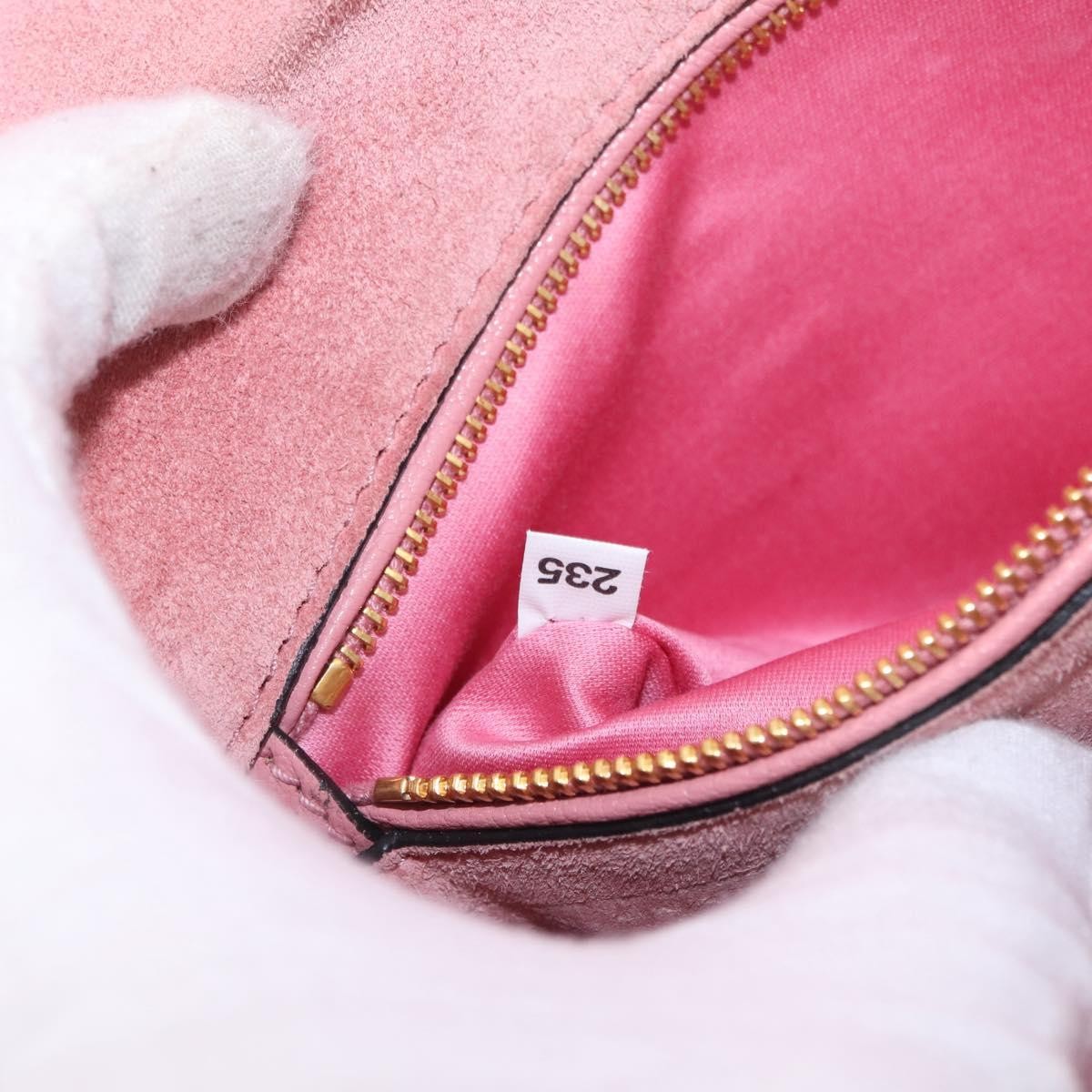 Miu Miu Madras Crystal Flap Leather Pink Leather Crossbody Bag Bag (Pre-Owned)
