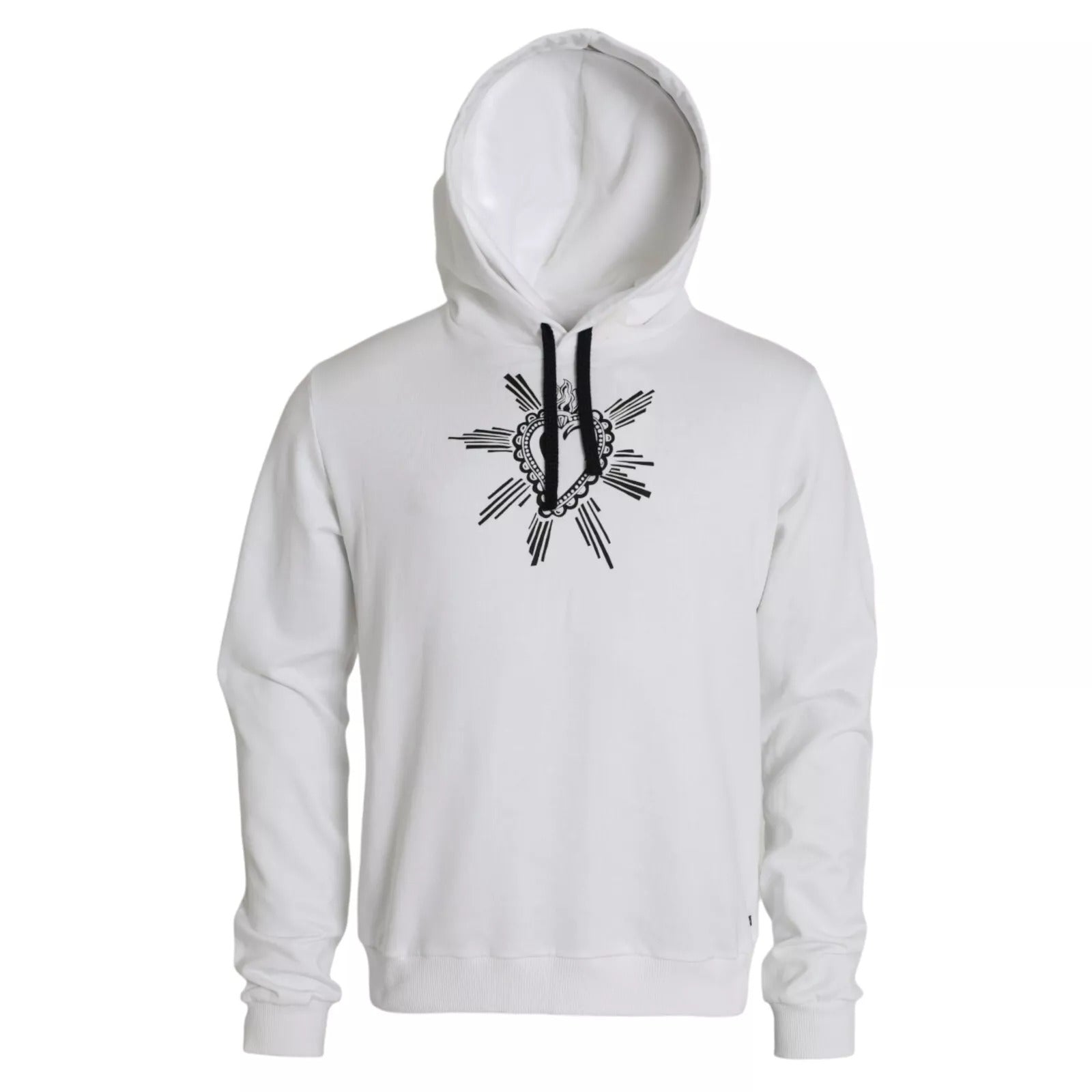 Dolce & Gabbana White Sacred Heart Hooded Sweatshirt Women's Sweater (Pre-Owned)