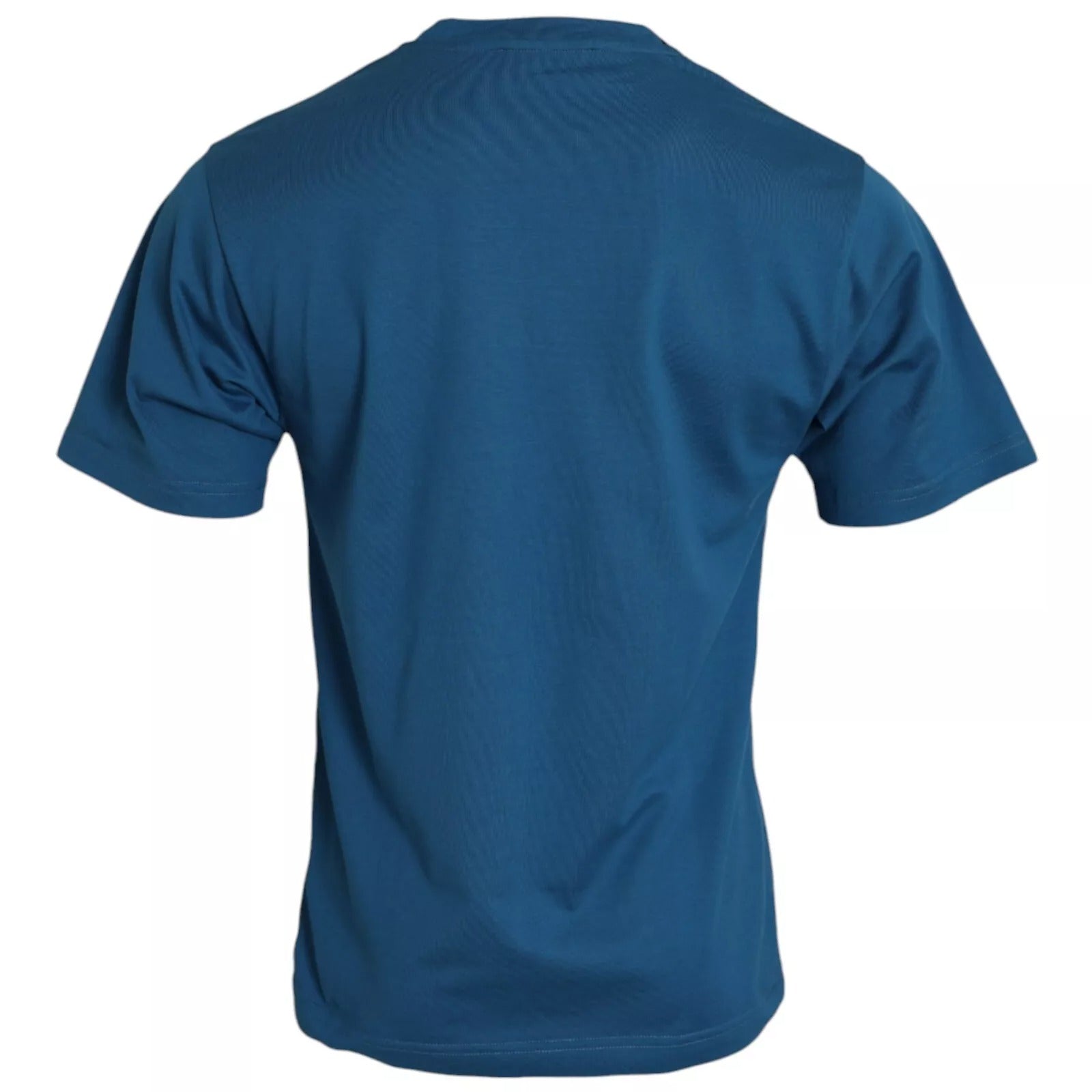Dolce & Gabbana Blue Logo Cotton Round Neck Short Sleeves Men's T-shirt (Pre-Owned)