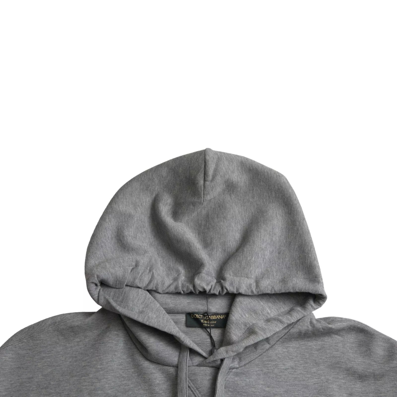 Dolce & Gabbana Gray Logo Cotton Hooded Sweatshirt Men's Sweater (Pre-Owned)