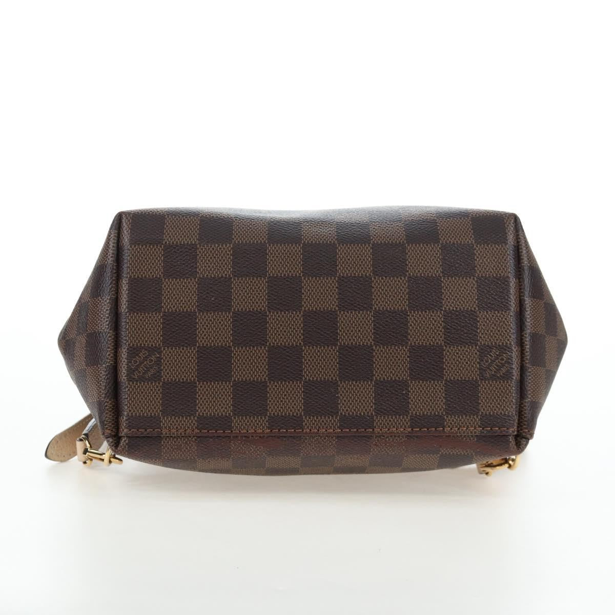 Louis Vuitton Clapton Backpack Damier And Leather Brown Canvas Backpack Bag (Pre-Owned)