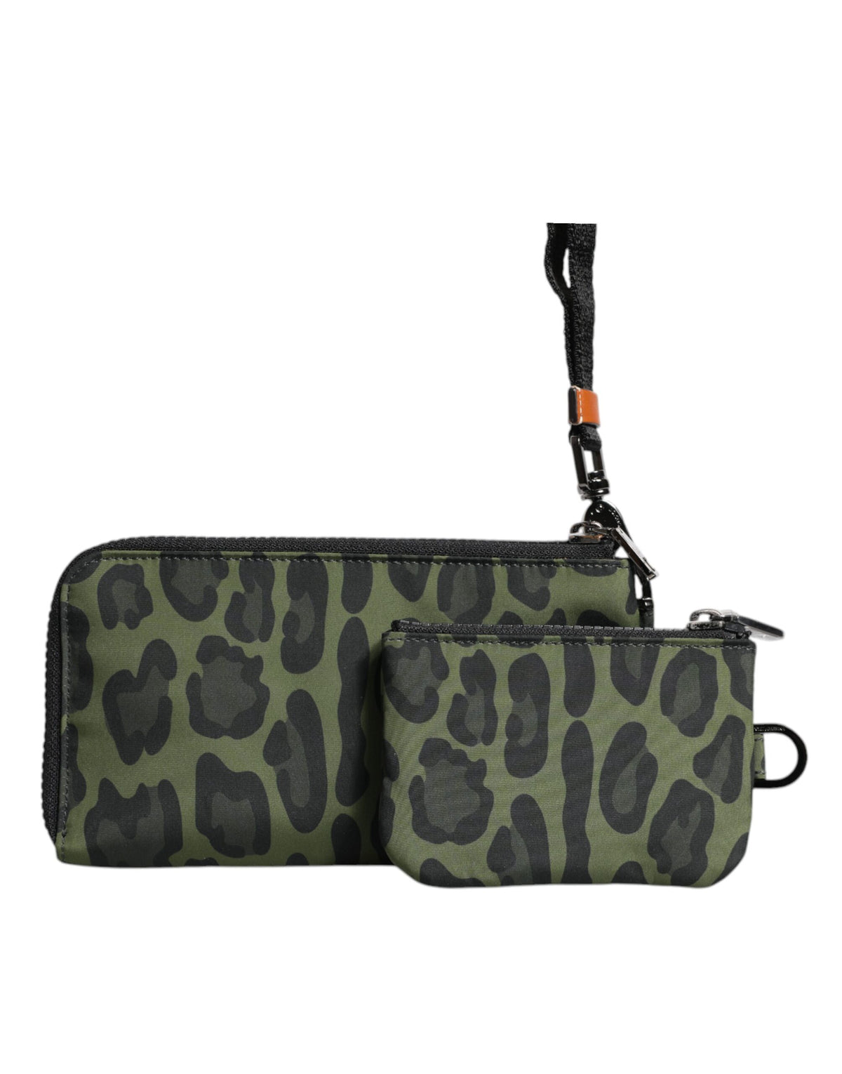 Dolce & Gabbana Green Leopard Leather Logo Plaque Multifunctional Kit Men's Bag (Pre-Owned)