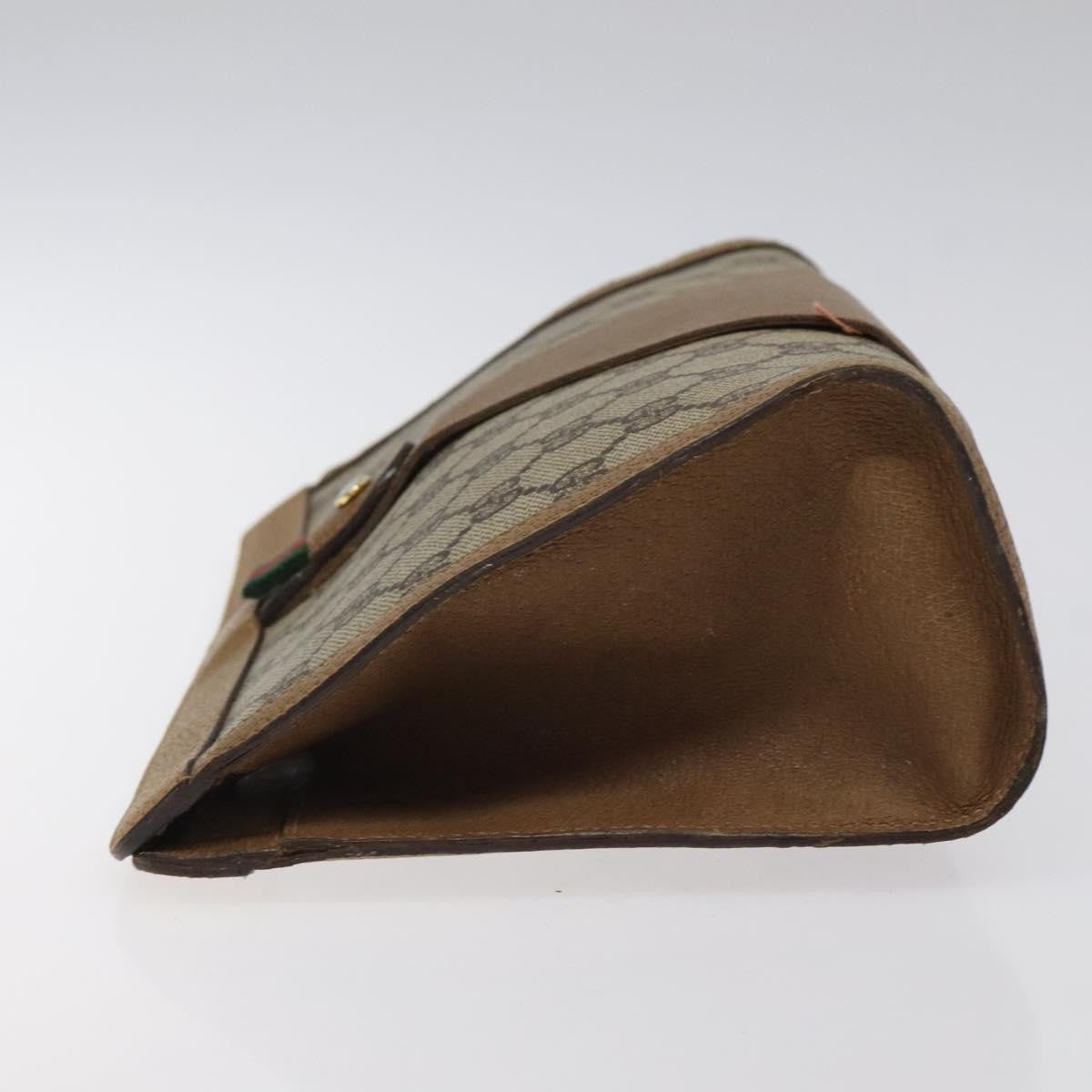 Gucci Sherry Line Canvas Beige Canvas Clutche & Pouche Bag (Pre-Owned)