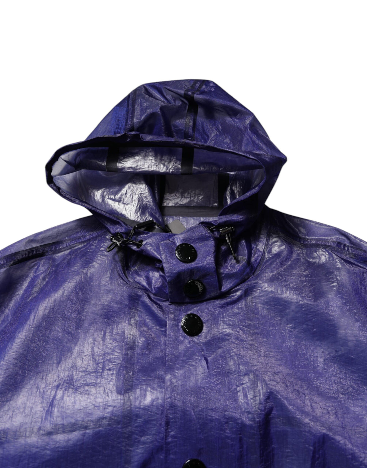 Dolce & Gabbana Dark Blue Cotton Hooded Men Raincoat Men's Jacket