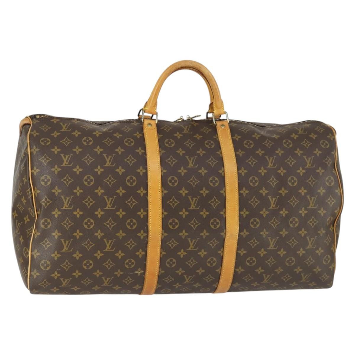 Louis Vuitton Keepall Monogram Canvas Brown Canvas Travel Bag Bag (Pre-Owned)