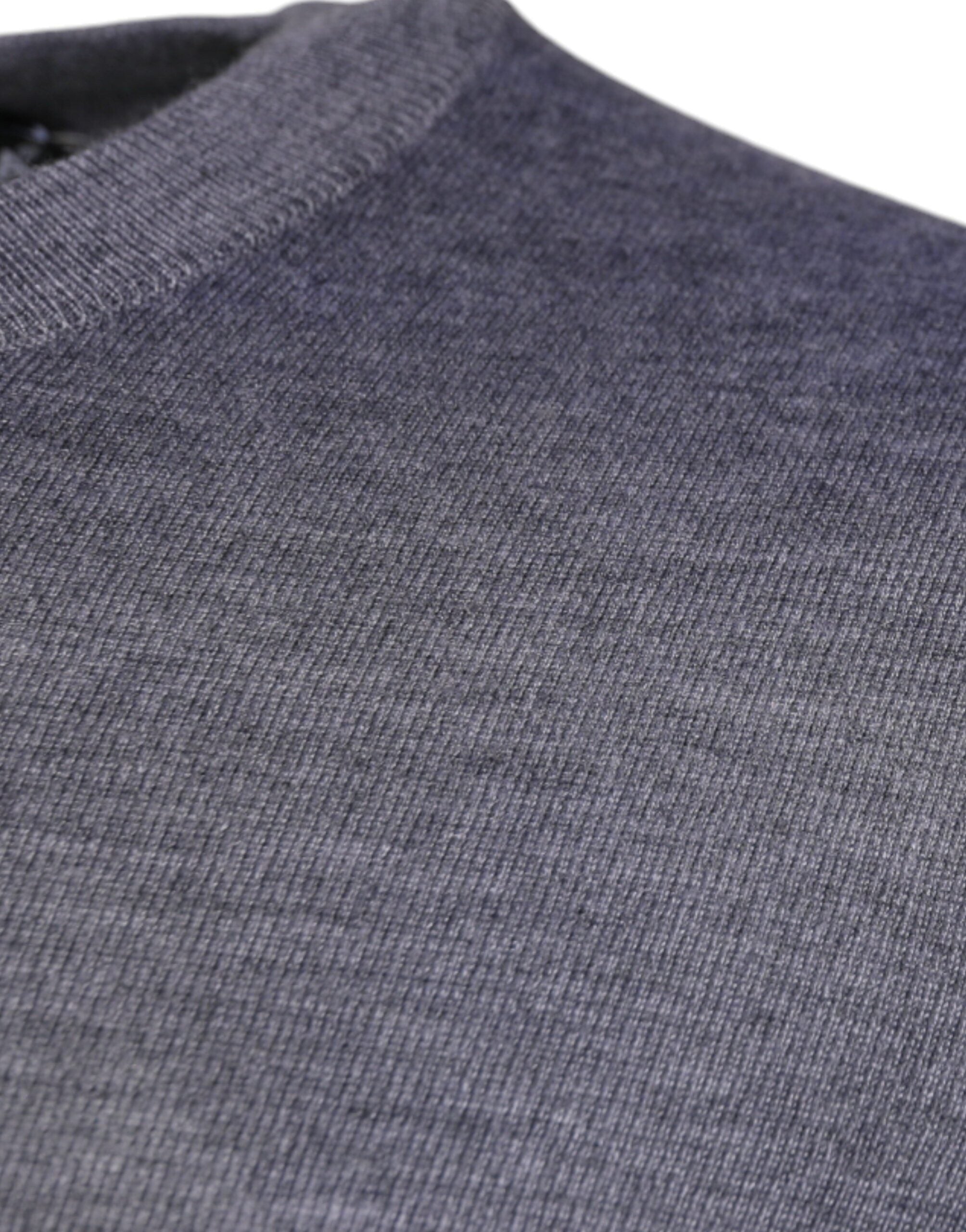 Dolce & Gabbana Gray Cashmere Crew Neck Pullover Men's Sweater (Pre-Owned)
