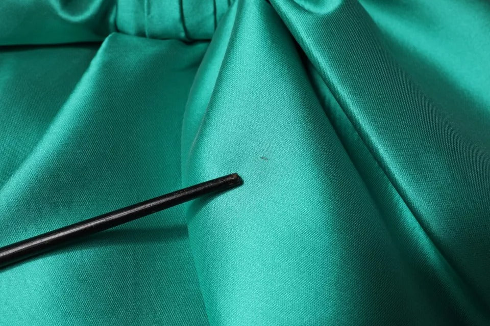 Alberta Ferretti Green Satin Polyester Sleeveless V-neck Layered Women's Dress (Pre-Owned)