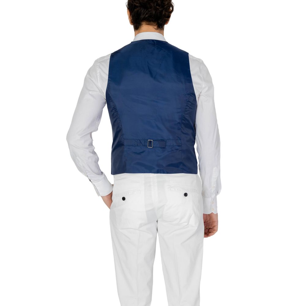 Only & Sons Blue Polyester Men's Waistcoat