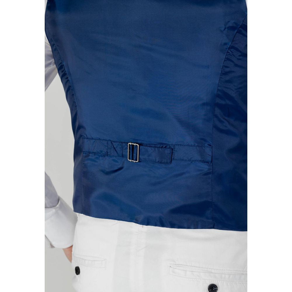 Only & Sons Blue Polyester Men's Waistcoat