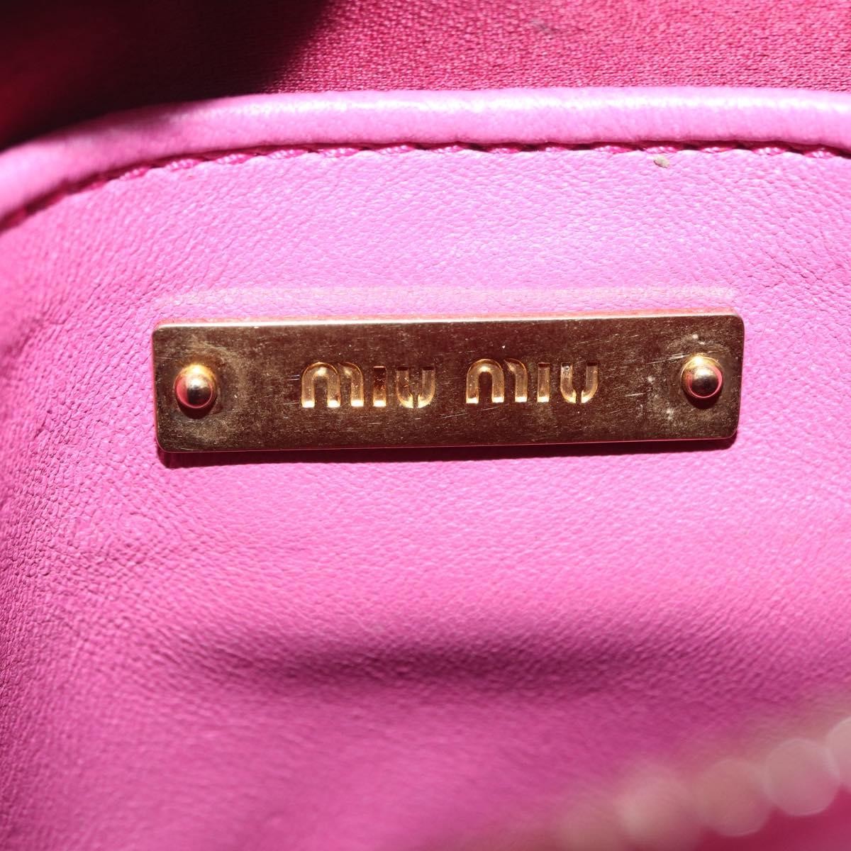 Miu Miu Tech Matelasse Leather Pink Leather Crossbody Bag Bag (Pre-Owned)