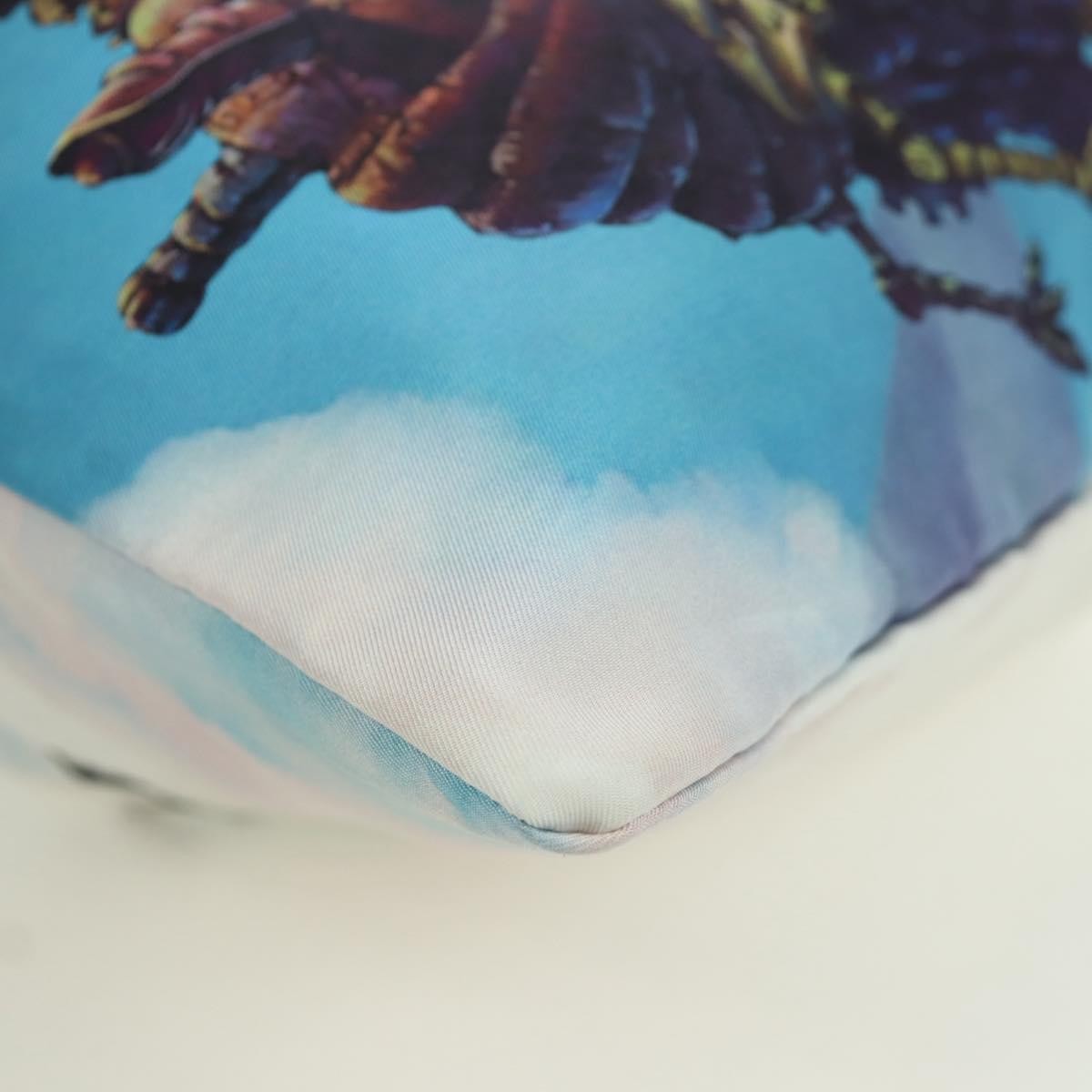 Loewe Paula Drawstring Printed Canvas Blue Canvas Clutche & Pouche Bag (Pre-Owned)