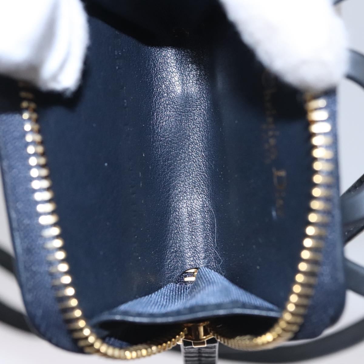 Christian Dior Trotter French Diorissimo Canvas Navy Canvas Wallets Accessory (Pre-Owned)