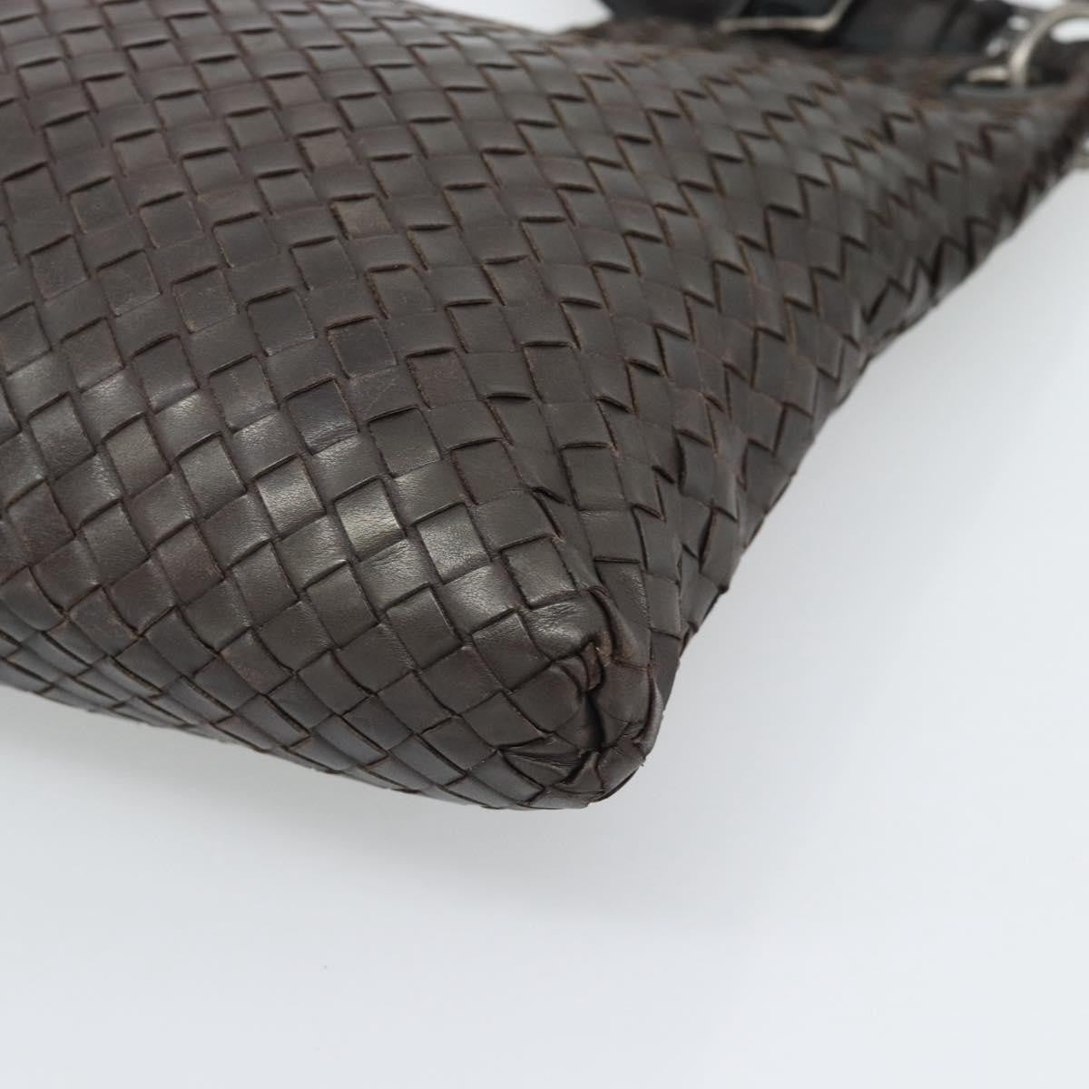 Bottega Veneta Flat Messenger Intrecciato Nappa Brown Leather Crossbody Bag Bag (Pre-Owned)