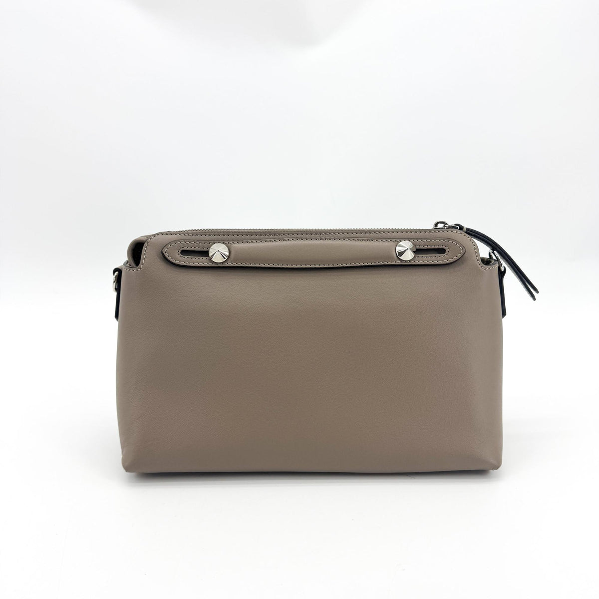 Fendi By The Way Satchel Calfskin Gray Calfskin Handbag (Pre-Owned)