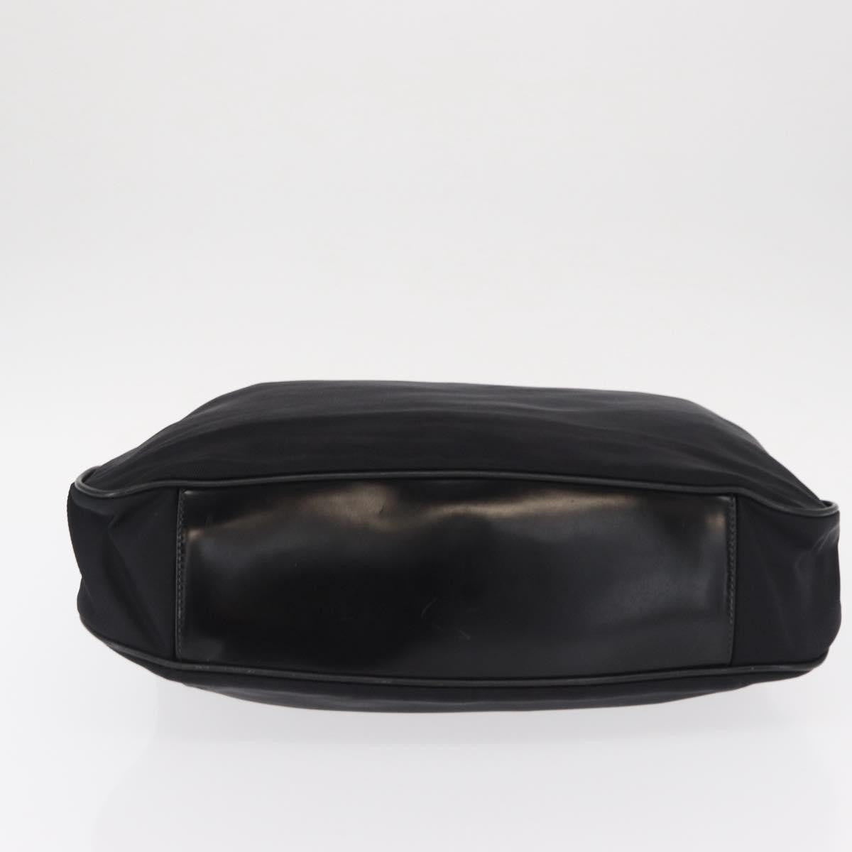 Gucci Vintage Bamboo Shoulder Canvas Black Canvas Shoulder Bag Bag (Pre-Owned)